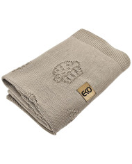 Couverture tricotée en bambou MUFFINS LIGHT BROWN