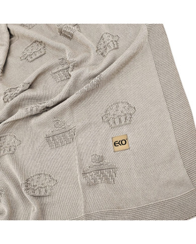 Pletena bambusova deka MUFFINS LIGHT BROWN