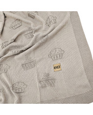 Pletena bambusova deka MUFFINS LIGHT BROWN