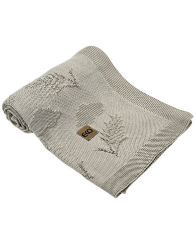 Bamboo knitted blanket Spikes BEIGE