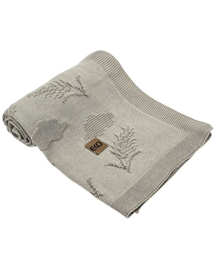 Couverture tricotée en bambou Spikes BEIGE