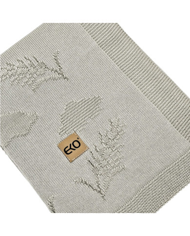 Couverture tricotée en bambou Spikes BEIGE