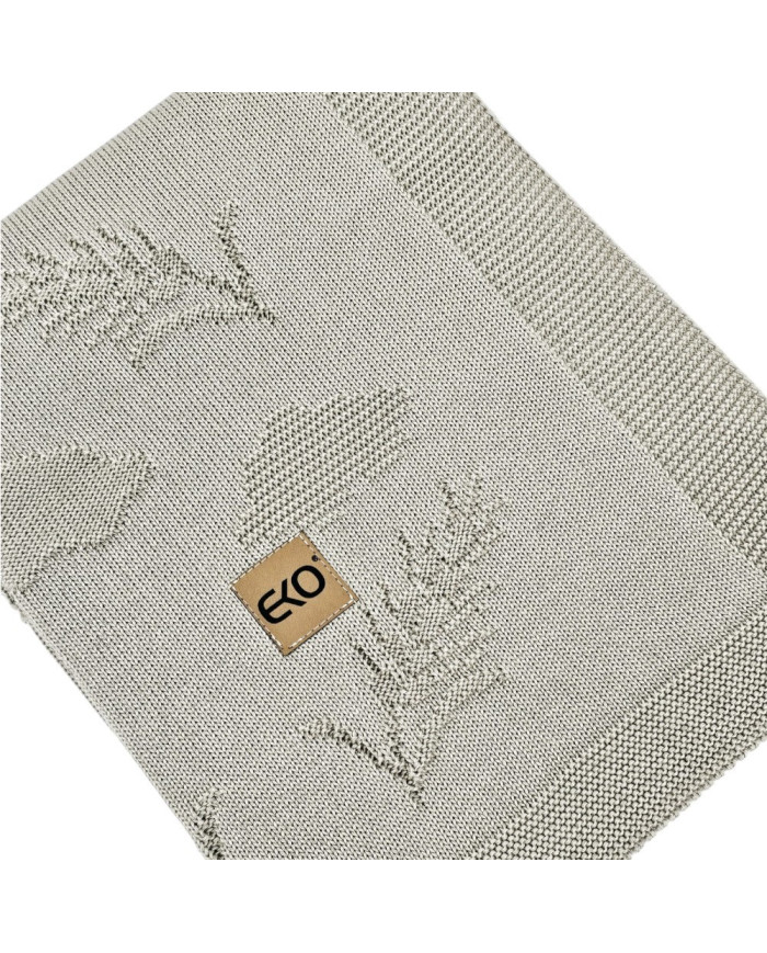 Couverture tricotée en bambou Spikes BEIGE