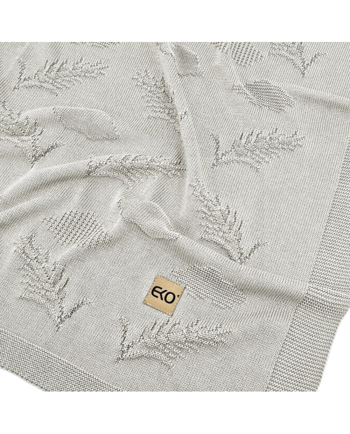 Bamboo knitted blanket Spikes BEIGE