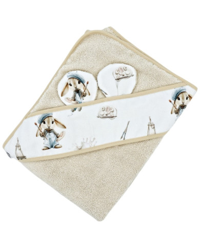 Bamboo bath cover PAINTER/SAND