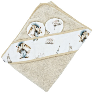 Bambusowe okrycie kąpielowe MALARZ/PIASKOWY