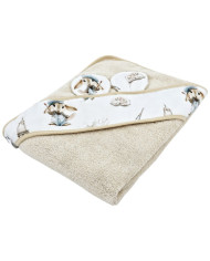 Bamboo bath cover PAINTER/SAND