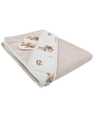 Bamboo bath cover SINGER/ROSE PINK