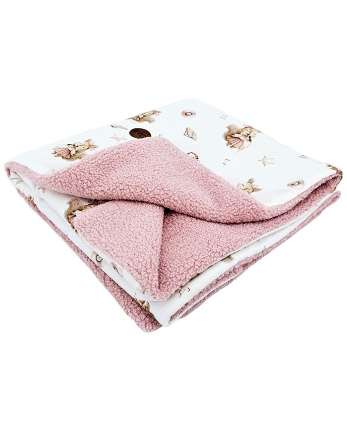 Obrnuta dječja dekica 75x100 cm – Tiskani bambus + Bouclé SINGER