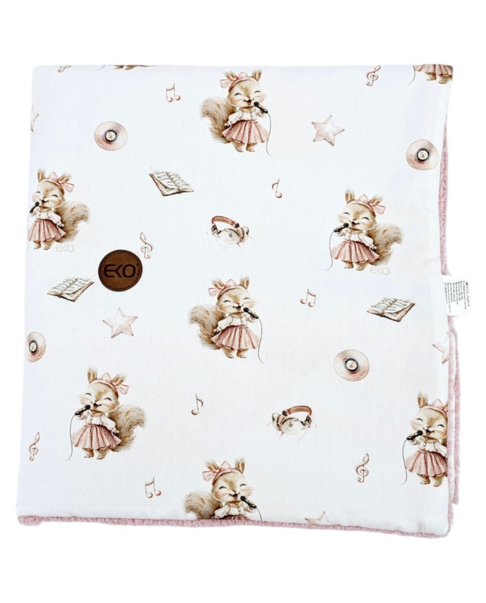 Couette bilatérale 75x100 cm - Bambou imprimé + Bouclé SINGER