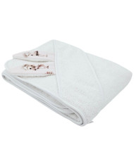 Bademantel aus Baumwolle COOK/WHITE