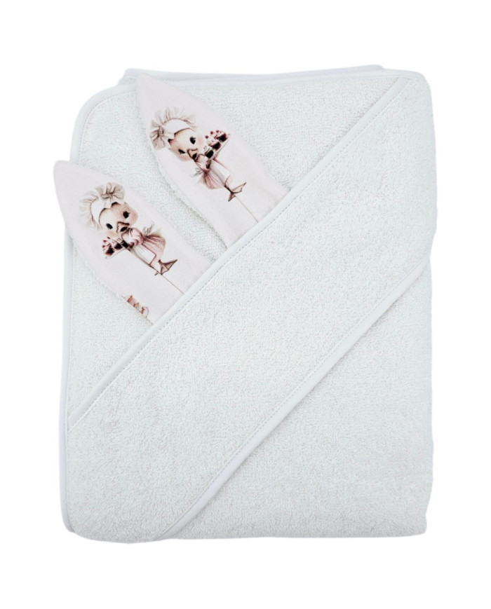 Cotton bath robe COOK/WHITE