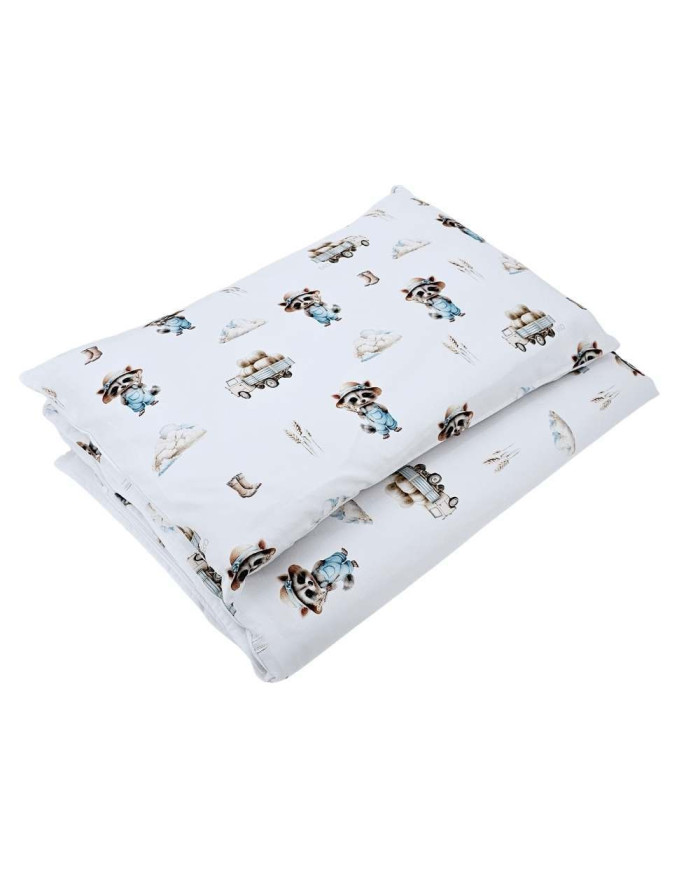 Printed cotton bedding - 2-piece 135x100 cm FARMER
