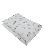 Printed cotton bedding - 2-piece 120x90 cm POSTMAN