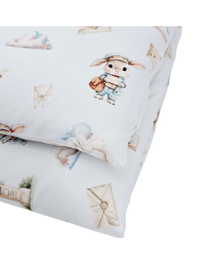 Printed cotton bedding - 2-piece 135x100 cm POSTMAN