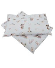 Printed cotton bedding - 2-piece 135x100 cm POSTMAN