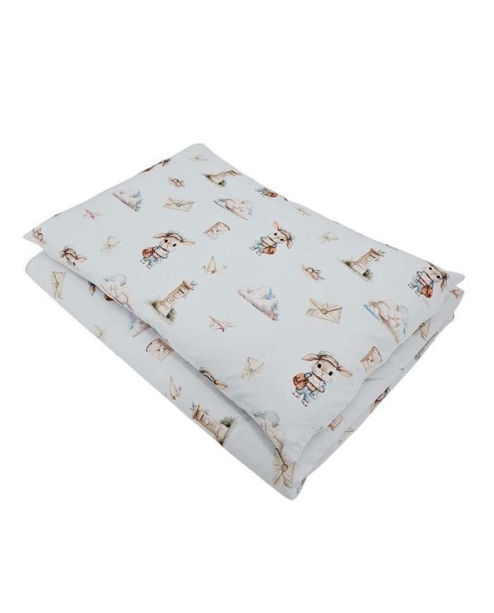 Printed cotton bedding - 2-piece 135x100 cm POSTMAN