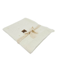 Pletena dekica od merino vune 80x100 cm - ECRU