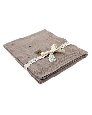 Pletena dekica od merino vune 80x100 cm - TAUPE