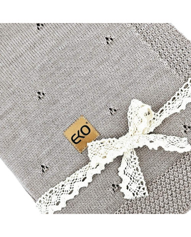 Merinowoll-Strickdecke 80 x 100 cm – TAUPE