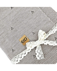 Merinowoll-Strickdecke 80 x 100 cm – TAUPE