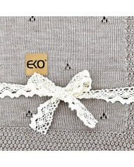 Pletená deka z merino vlny 80x100 cm - TAUPE