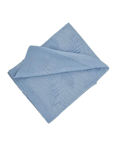 Kłosy pletena dekica od bambusa LIGHT BLUE