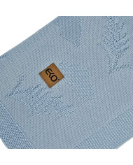 Bamboo knitted blanket Spikes LIGHT BLUE