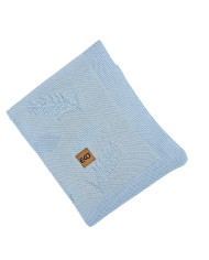 Bamboo knitted blanket Spikes LIGHT BLUE