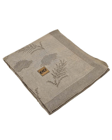 Couverture tricotée en bambou Spikes BROWN