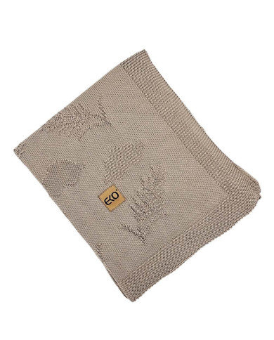 Couverture tricotée en bambou Spikes BROWN