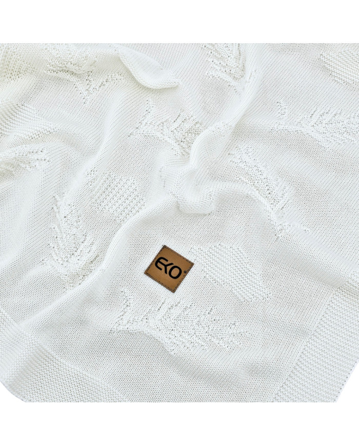 Bambusová pletená deka Spikes ECRU