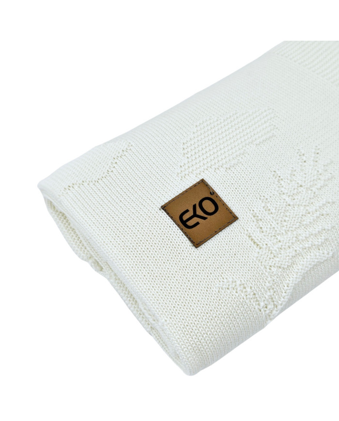 Бамбуковое вязаное одеяло Spikes ECRU