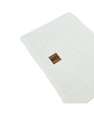 Бамбуковое вязаное одеяло Spikes ECRU