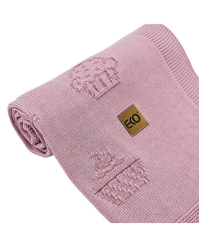 Couverture tricotée en bambou MUFFINS LILAC