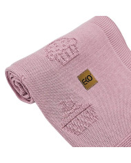 Couverture tricotée en bambou MUFFINS LILAC