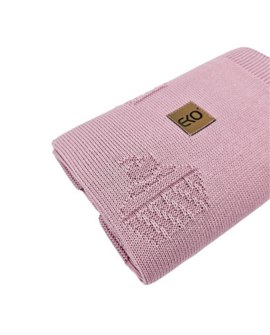 Couverture tricotée en bambou MUFFINS LILAC