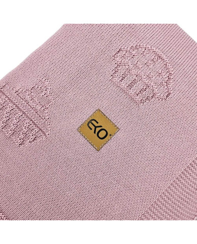 Couverture tricotée en bambou MUFFINS LILAC