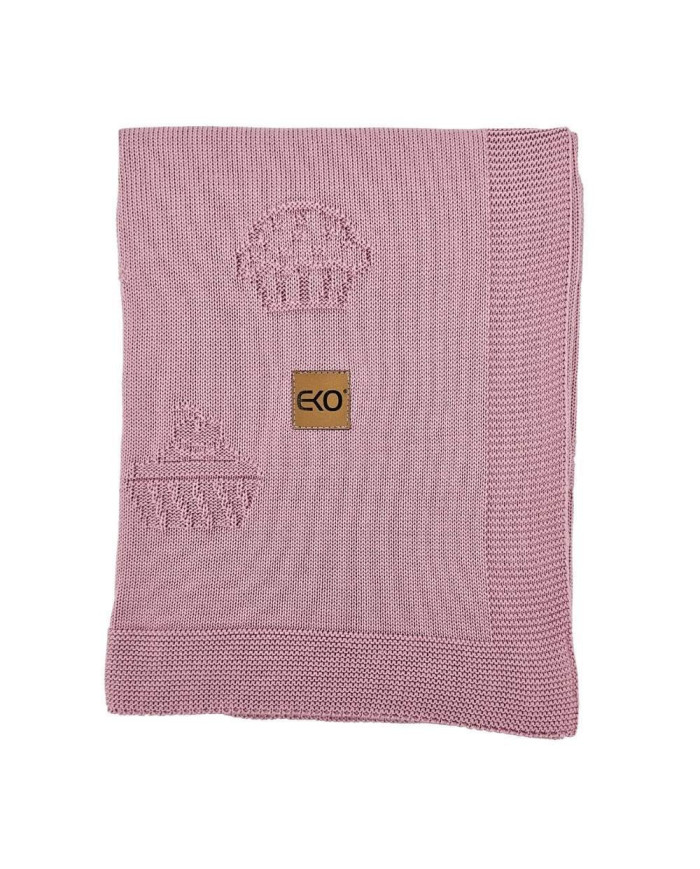 Couverture tricotée en bambou MUFFINS LILAC