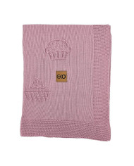 Couverture tricotée en bambou MUFFINS LILAC