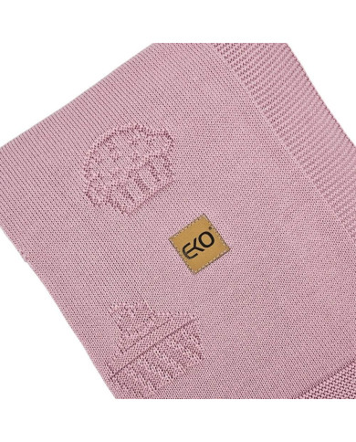 Couverture tricotée en bambou MUFFINS LILAC