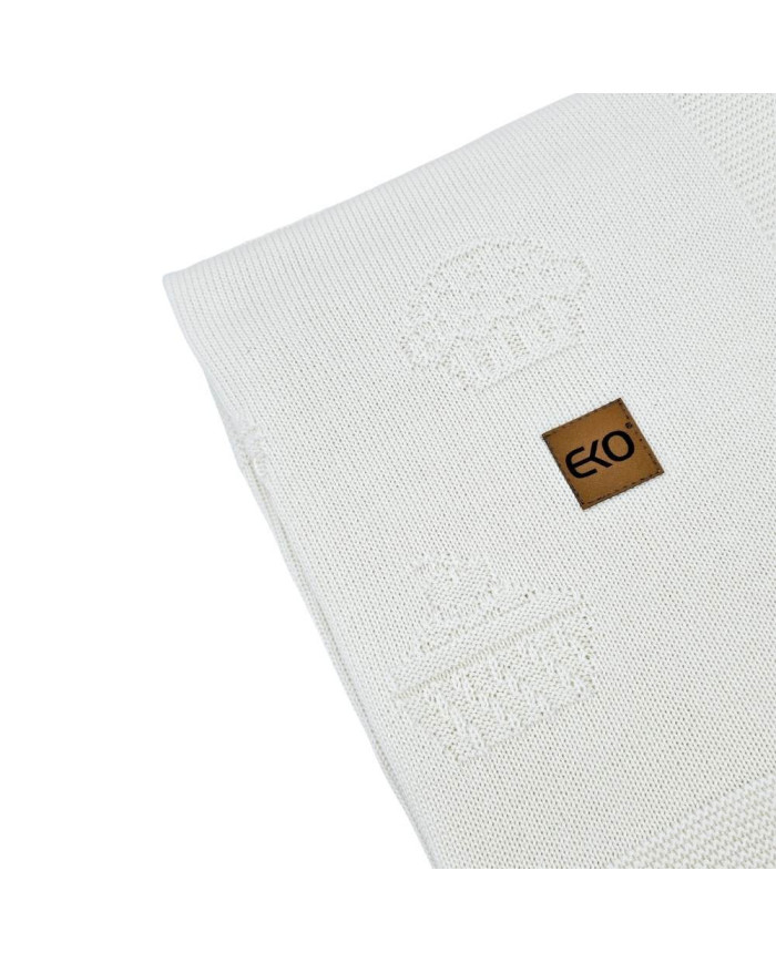 Pletena bambusova deka MUFFINS ECRU