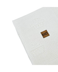 Couverture tricotée en bambou MUFFINS ECRU