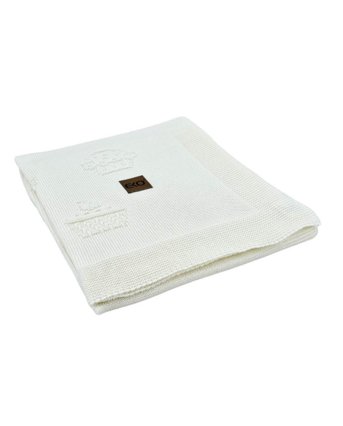 Bamboo knitted blanket MUFFINS ECRU