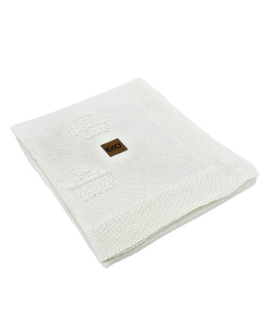 Bamboo knitted blanket MUFFINS ECRU
