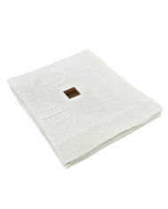 Couverture tricotée en bambou MUFFINS ECRU