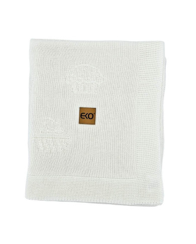 Bamboo knitted blanket MUFFINS ECRU
