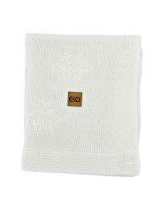 Bamboo knitted blanket MUFFINS ECRU