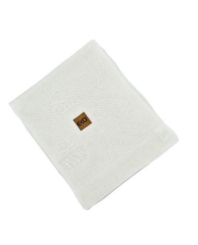 Couverture tricotée en bambou MUFFINS ECRU