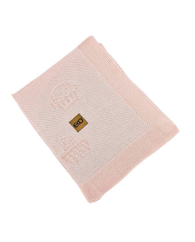 Couverture tricotée en bambou MUFFINS APRICOT